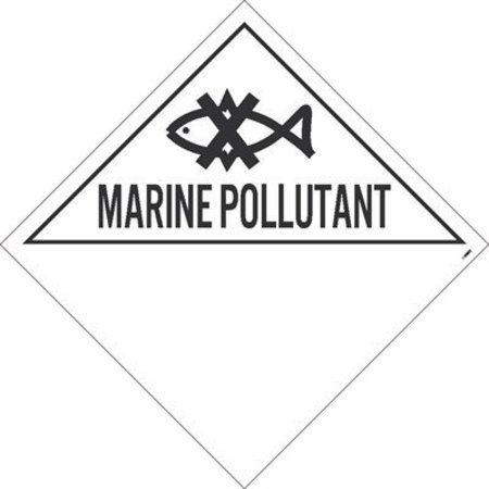 NMC Marine Pollutant Placard, Material: Pressure Sensitive Removable Vinyl .0045 DL77PR